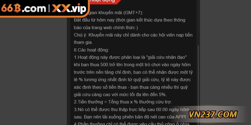 Lưu ý khi hội viên tham gia vào khuyến mãi 66B